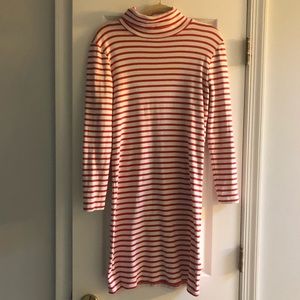 J. Crew Striped Turtleneck Dress